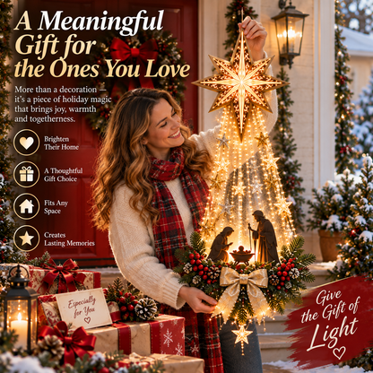 ✝️ Bethlehem Star of Faith – Lighted Nativity Wall Decor✨