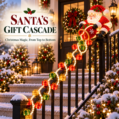 ⚡Santa’s Glowing Cascade: Transform Your Railing Into Christmas Magic🎅✨