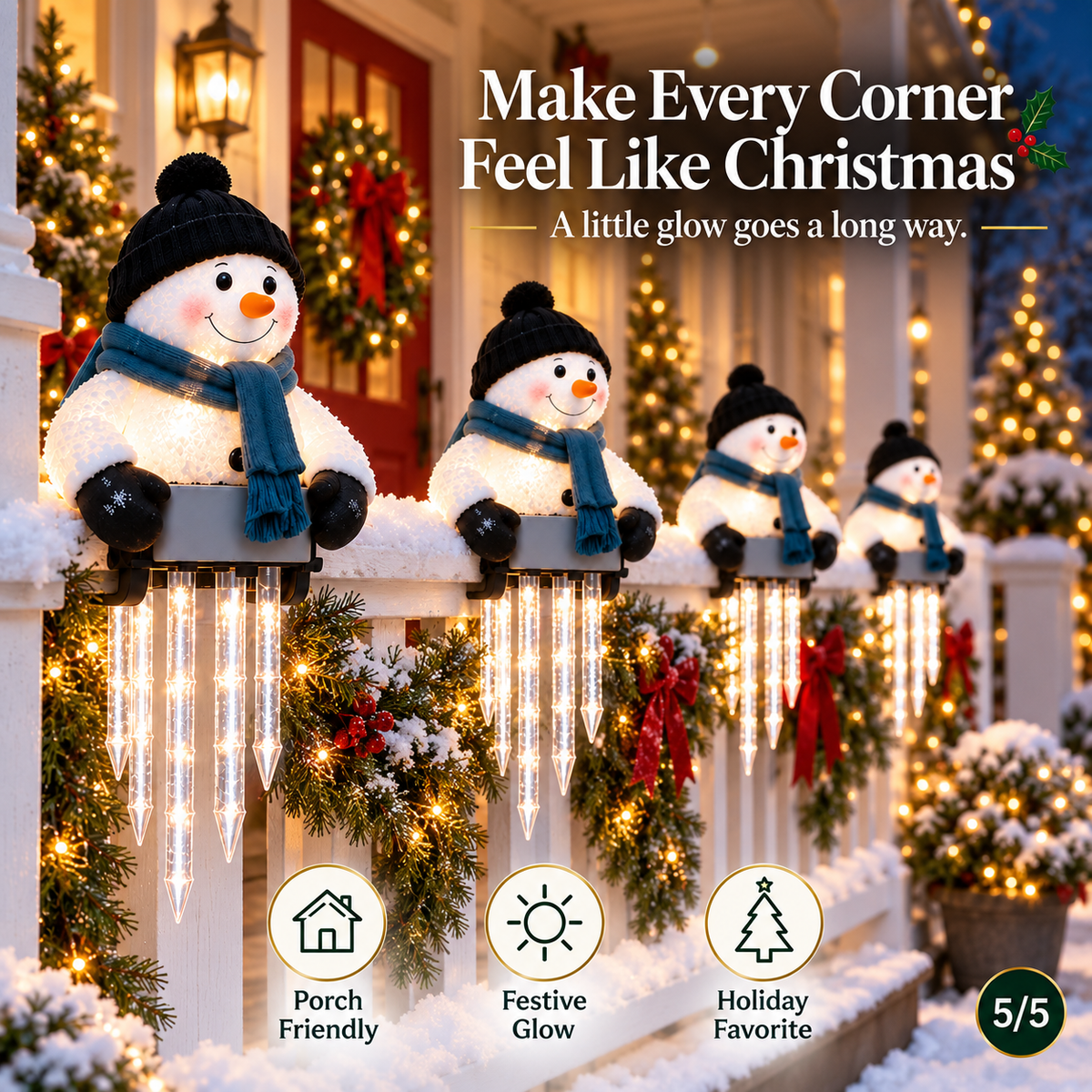 🔥 Today 47% OFF - ❄️Winter Glow Snowman Icicle Light Decor