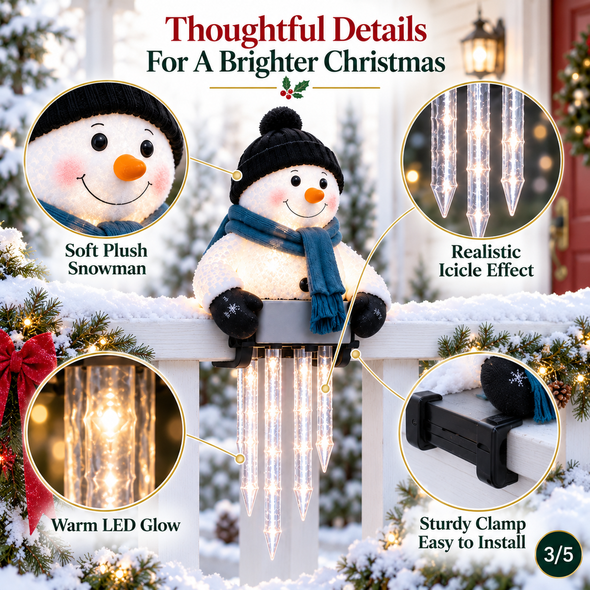 🔥 Today 47% OFF - ❄️Winter Glow Snowman Icicle Light Decor