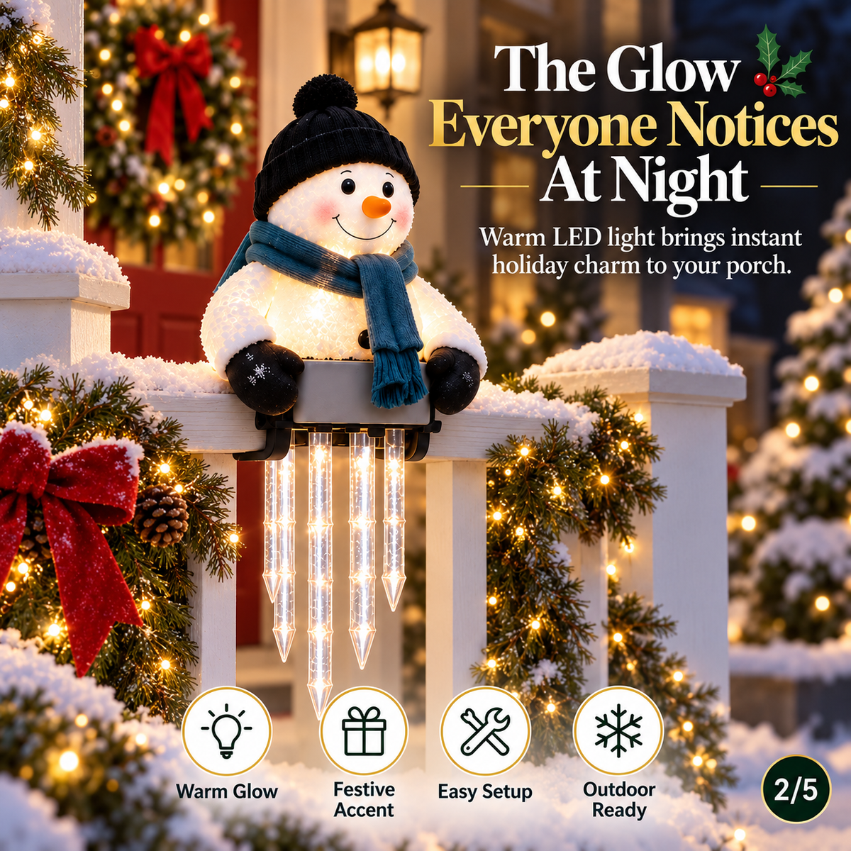 🔥 Today 47% OFF - ❄️Winter Glow Snowman Icicle Light Decor