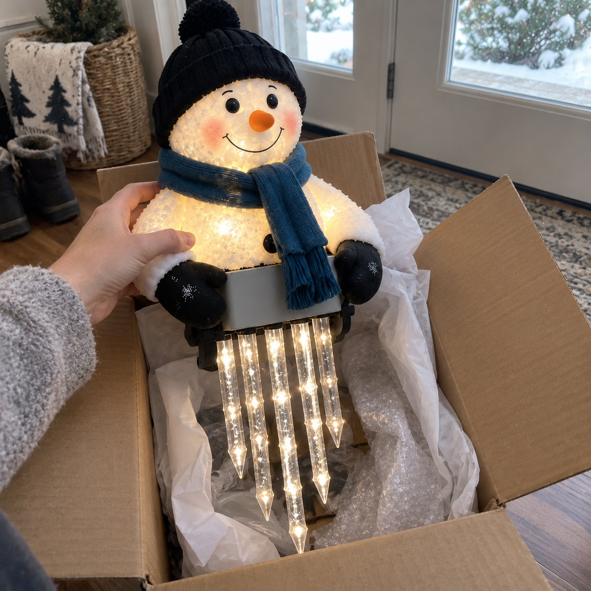 🔥 Today 47% OFF - ❄️Winter Glow Snowman Icicle Light Decor