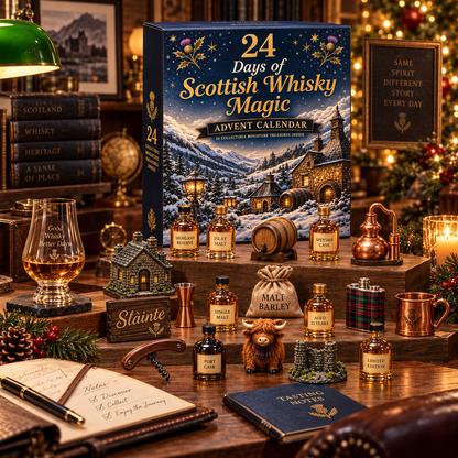 2026 Days of Scottish Whisky Magic Blind Box - 24-Day Festive Countdown, Scottish Whisky-Themed Collectible Figures Blind Box - Gift For Whisky Lovers
