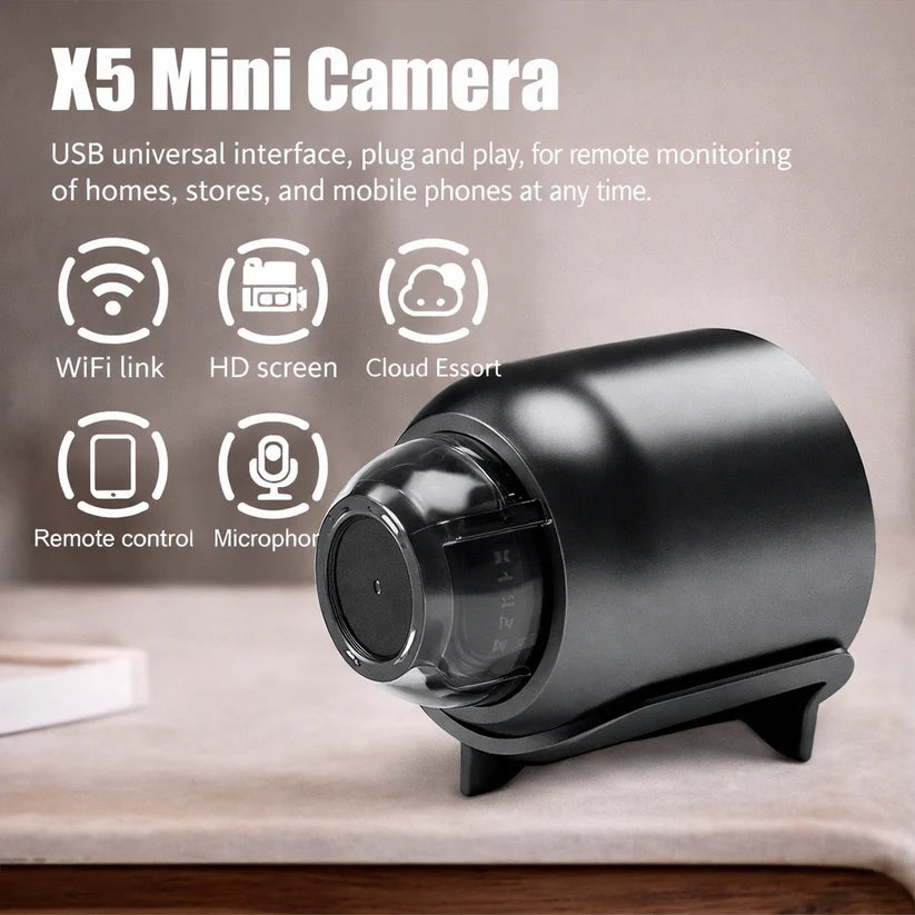 📷 Mini cámara WiFi | 1080P HD, visión nocturna y fácil configuración inalámbrica
