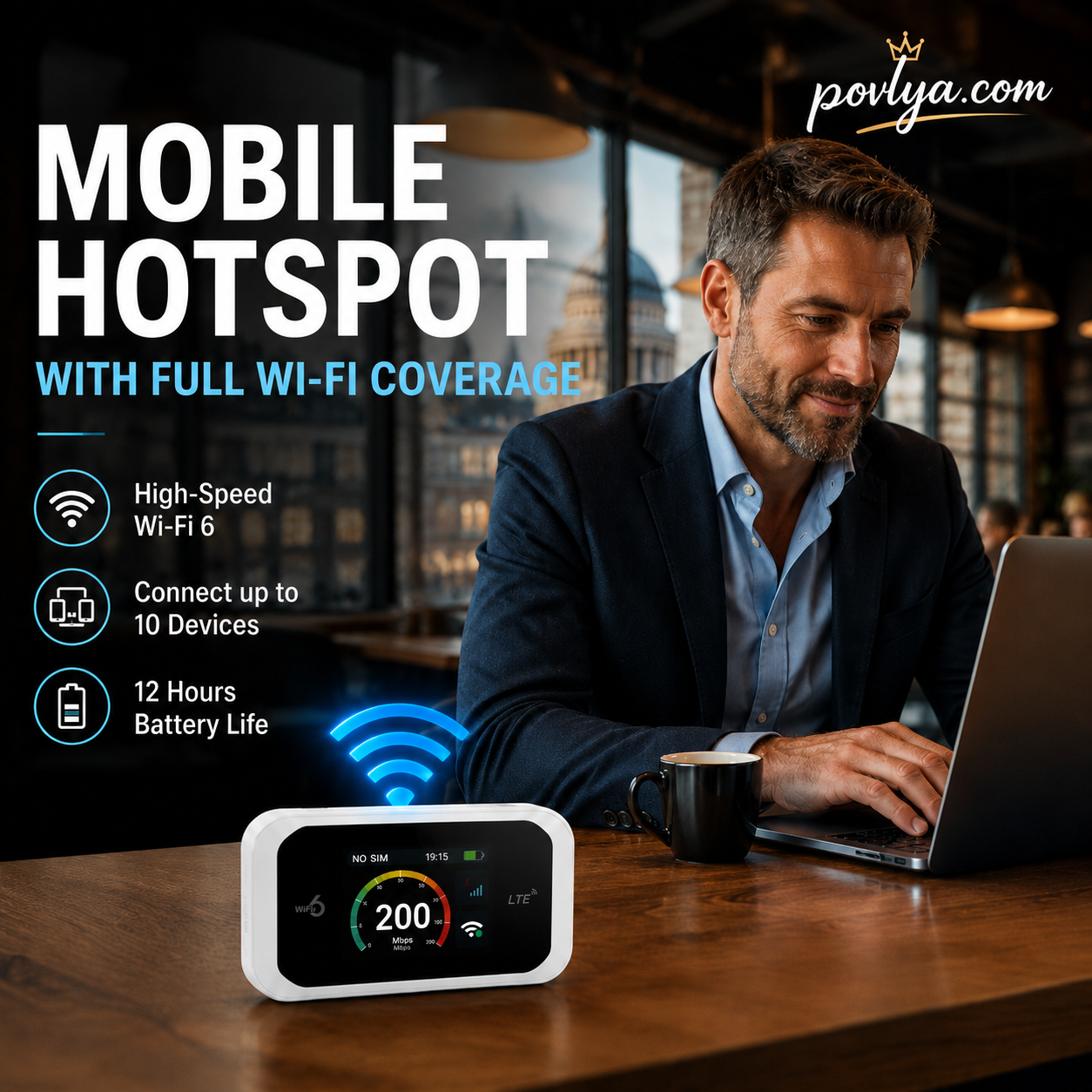 🔥50K+ SOLD!⚡50% OFF! 📶Mobile Hotspot – Portable WiFi, full coverage anywhere. No contract, no setup. Stay connected on the go!