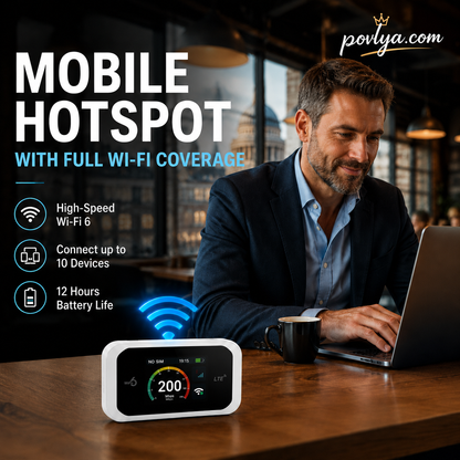🔥50K+ SOLD!⚡50% OFF! 📶Mobile Hotspot – Portable WiFi, full coverage anywhere. No contract, no setup. Stay connected on the go!