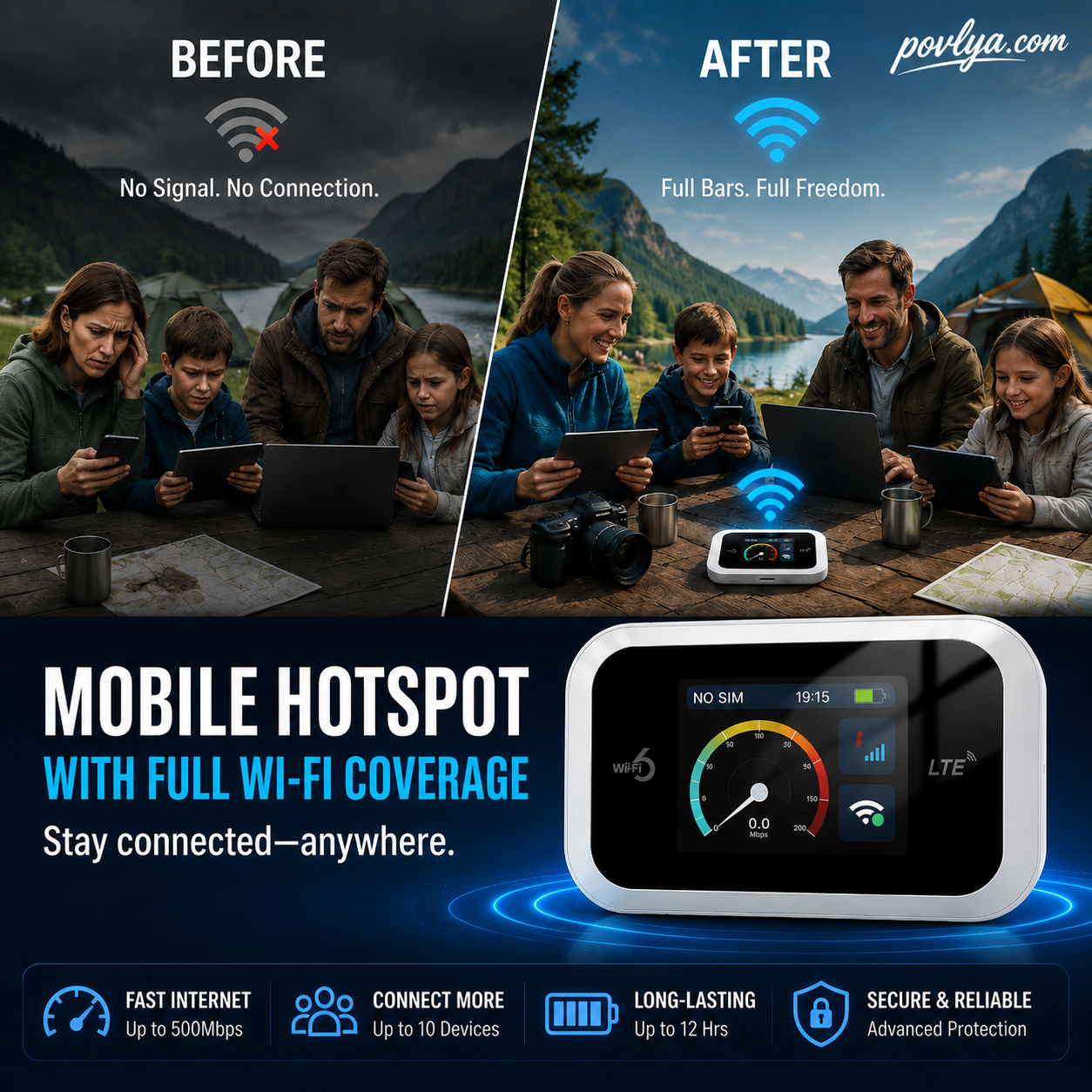 🔥50K+ SOLD!⚡50% OFF! 📶Mobile Hotspot – Portable WiFi, full coverage anywhere. No contract, no setup. Stay connected on the go!