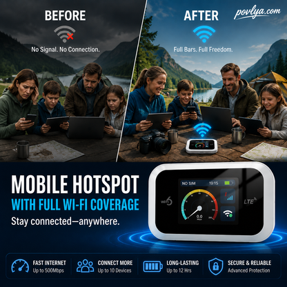 🔥50K+ SOLD!⚡50% OFF! 📶Mobile Hotspot – Portable WiFi, full coverage anywhere. No contract, no setup. Stay connected on the go!