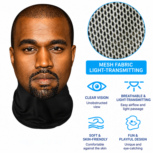 🔥2026 Hot Sale🎭3Pcs Funny Printed Full Face Mesh Mask – Breathable Cosplay Hood for Parties & Street Style