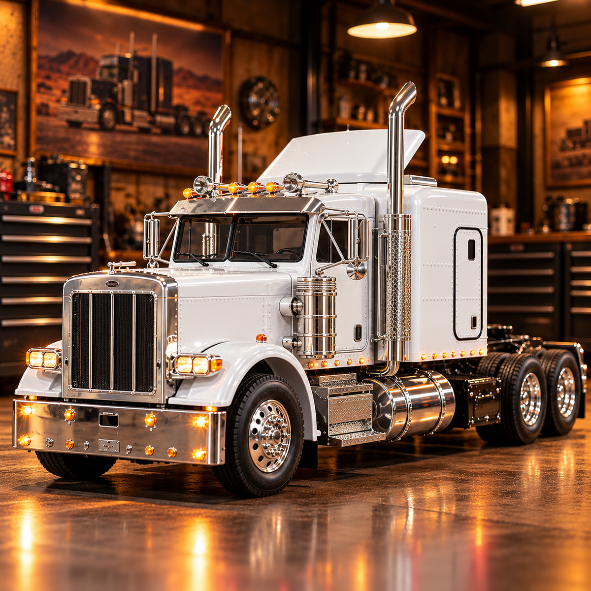 Classic American Semi Truck Model Assembly Kit – product view 10