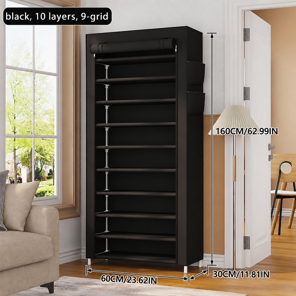 👟Large Capacity Shoe Storage Cabinet | Multi-Level Entryway Shoe Organizer With Dust Cover