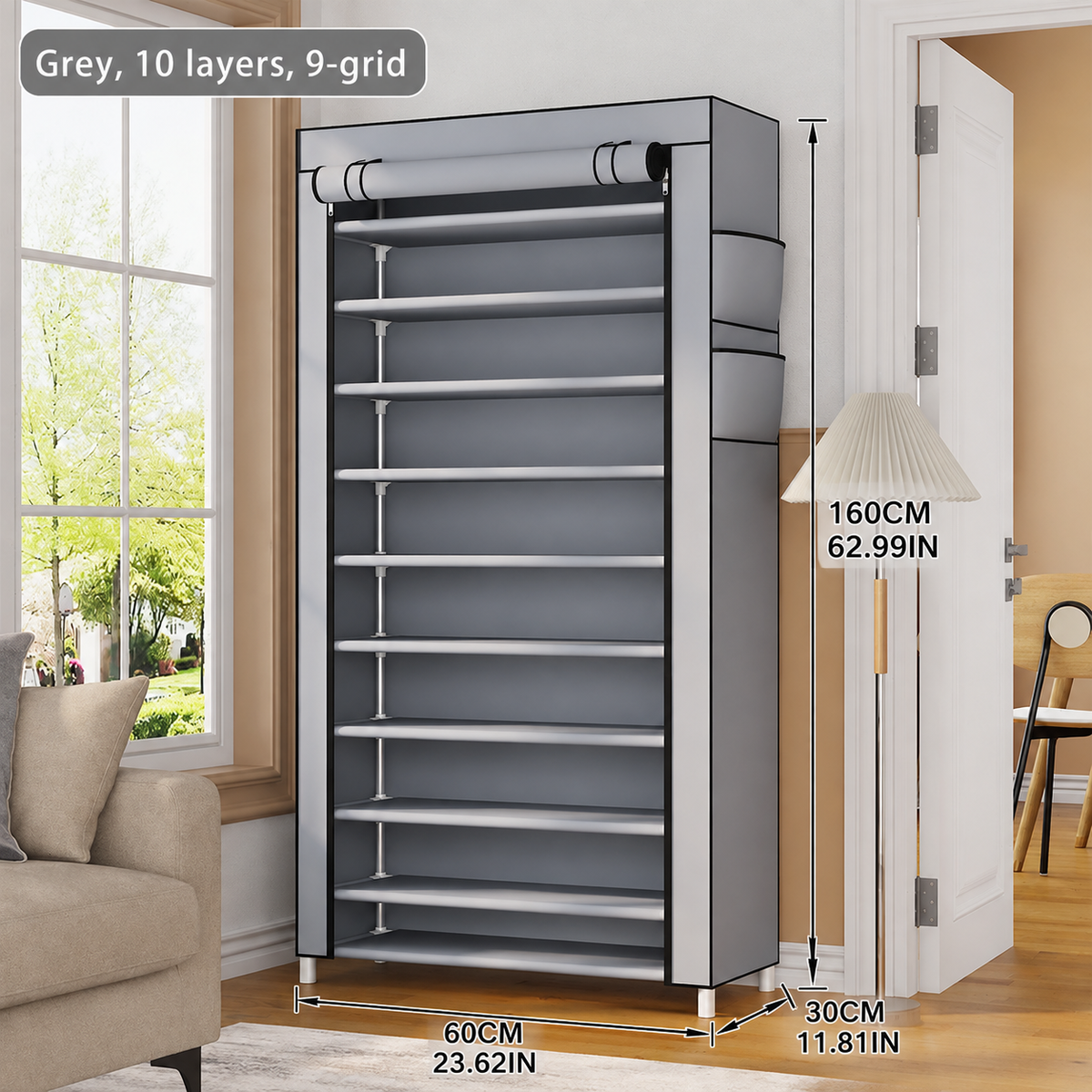 👟Large Capacity Shoe Storage Cabinet | Multi-Level Entryway Shoe Organizer With Dust Cover