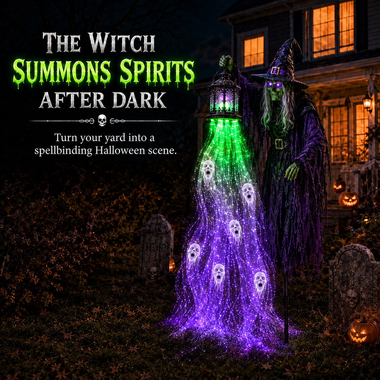 🎁Animated Halloween Soul Harvester Garden Light Collection💀