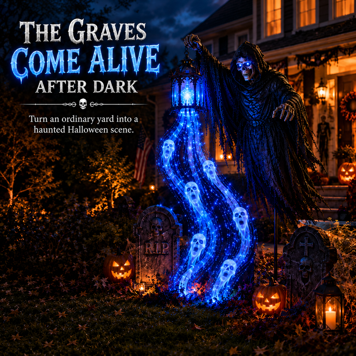 🎁Animated Halloween Soul Harvester Garden Light Collection💀