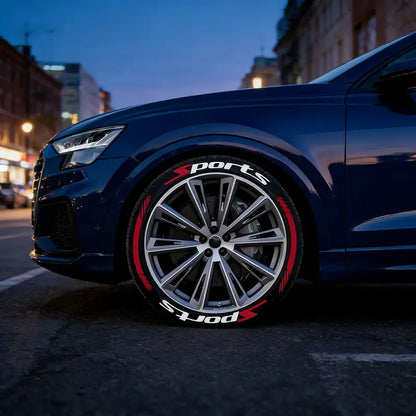 🔥 4PCS 3D Tire Lettering Stickers – Thickened Wheel Sidewall Decals for Cars & Motorcycles