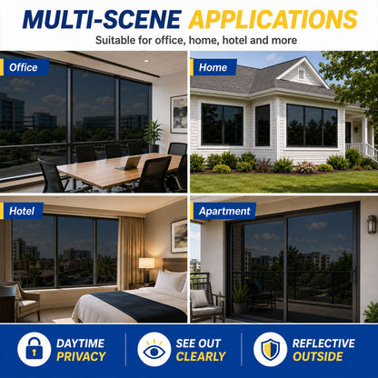 ⏰ Last Day Exclusive 60% OFF ☀️ One-Way Mirror Window Film – Heat Control & UV Protection