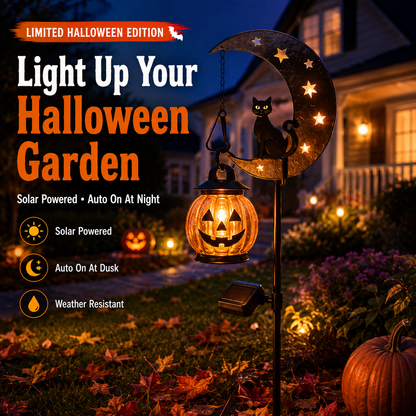 🎃 Halloween Early Bird Sale🌙 49% OFF Pumpkin Moon Garden Stake Light