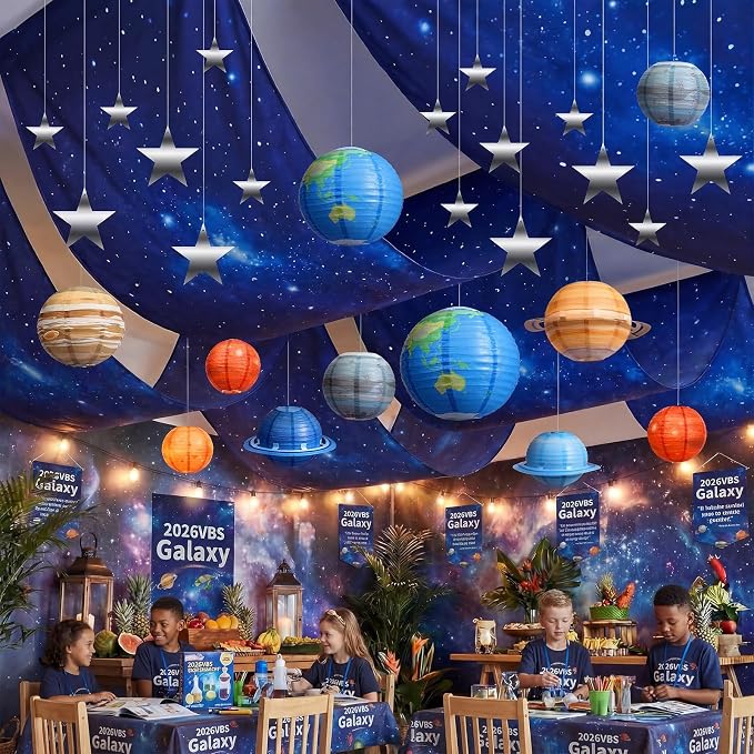🪐8-Piece Solar System Planet Lantern Set for Room & Party Decor