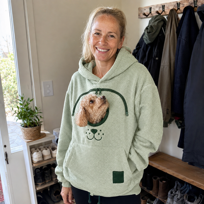 🏅2026 Hot Sale 🐕 Cozy Fleece Pet Bonding Pouch Hoodie - Warm &Supportive Small Pet CarrierClothing