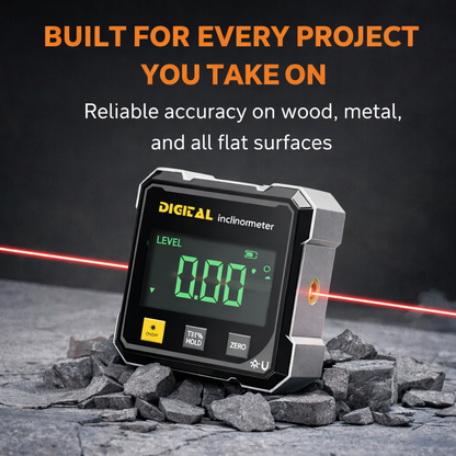🔥 50% OFF | Digital Angle Finder with Laser Level 📏 ±0.1° Precision Magnetic Level Tool