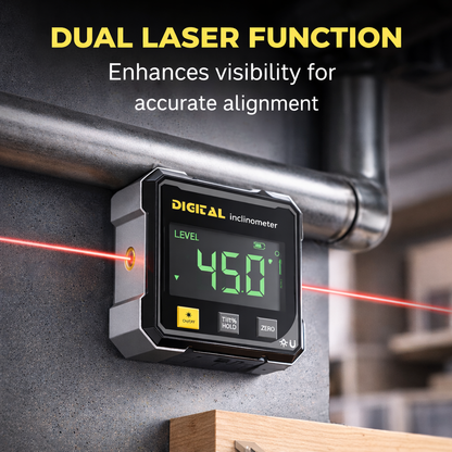 🔥 50% OFF | Digital Angle Finder with Laser Level 📏 ±0.1° Precision Magnetic Level Tool