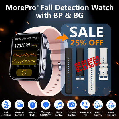 Best Upgrade PulseMax Fall Detection Watch With Blood Glucose+Blood Pressure Monitoring+Calls 2026