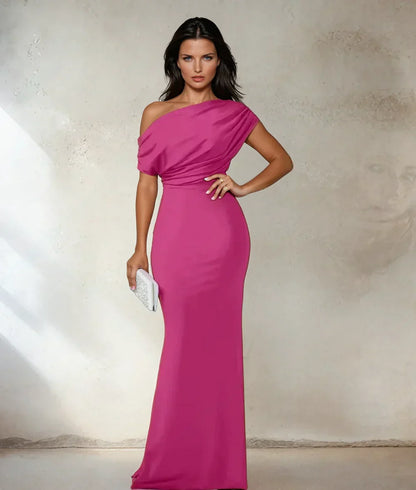 Shoulder Bodycon Maxi Dress