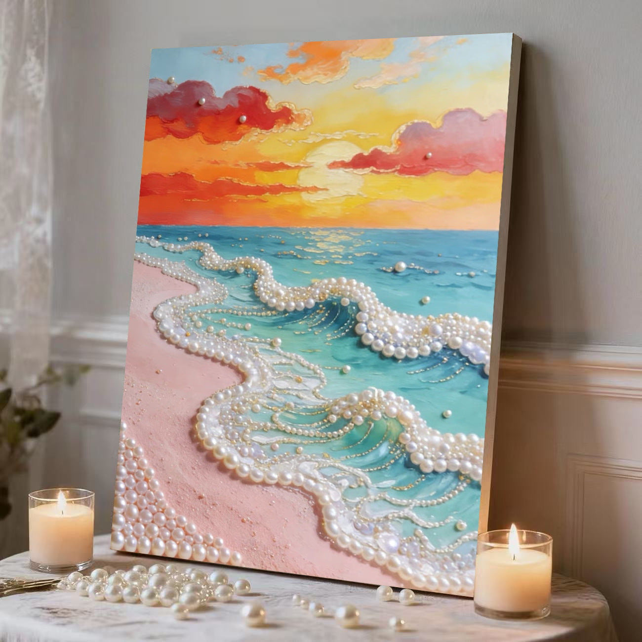 ✨ Create Stunning Pearl Art Easily | Relaxing DIY Gem Painting Wall Decor