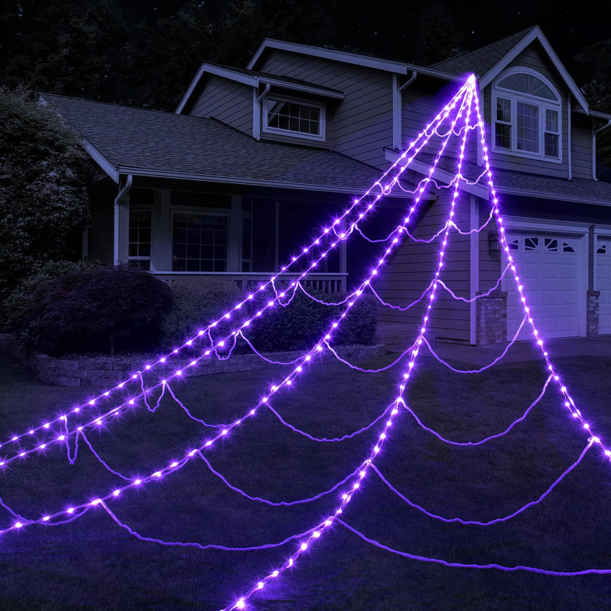 16.4FT Halloween Spider Web Lights Set