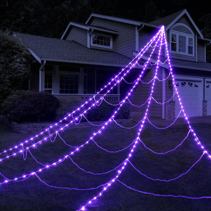 16.4FT Halloween Spider Web Lights Set