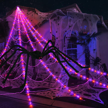 16.4FT Halloween Spider Web Lights Set