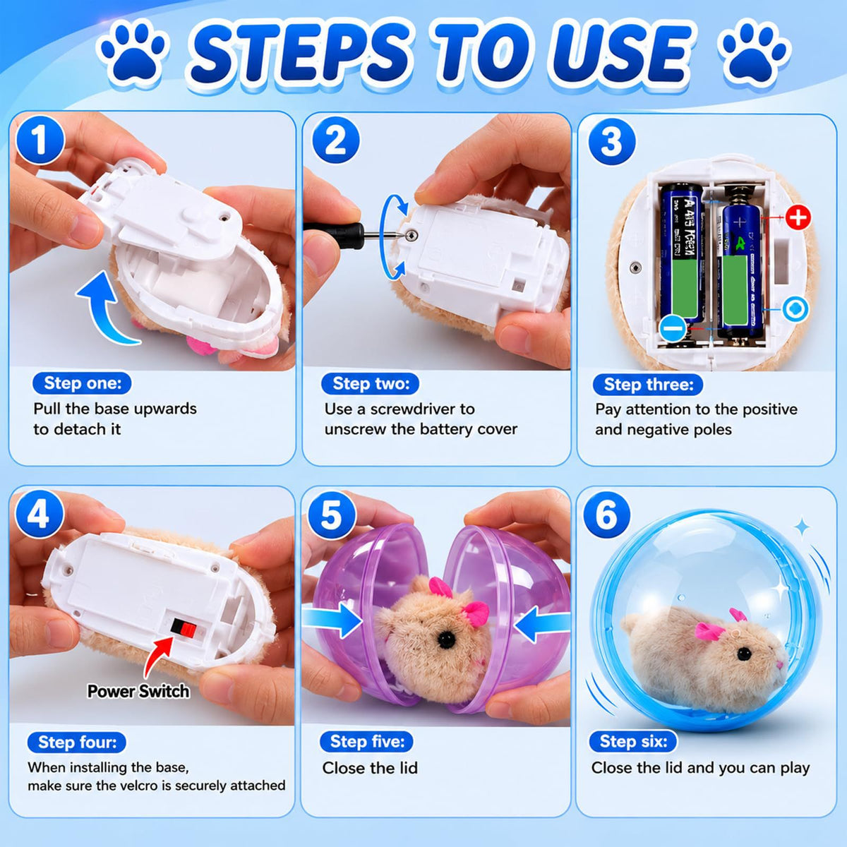 Automatic Rolling Plush Animal Cat Toy-Free Play for Indoor Cats