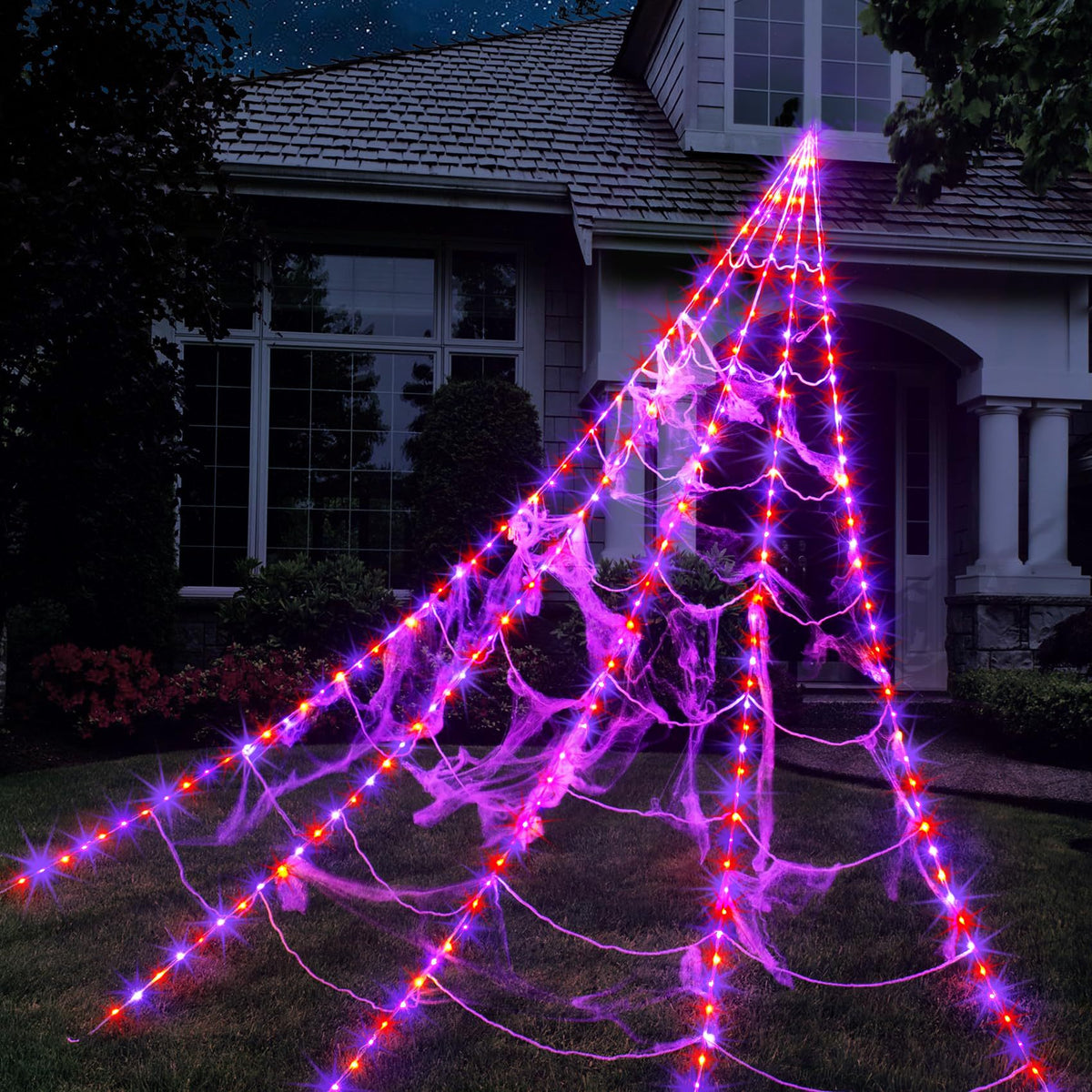 16.4FT Halloween Spider Web Lights Set