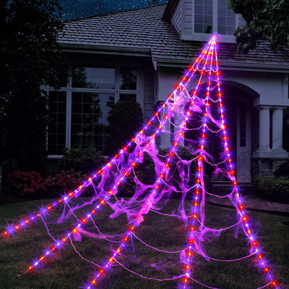 16.4FT Halloween Spider Web Lights Set