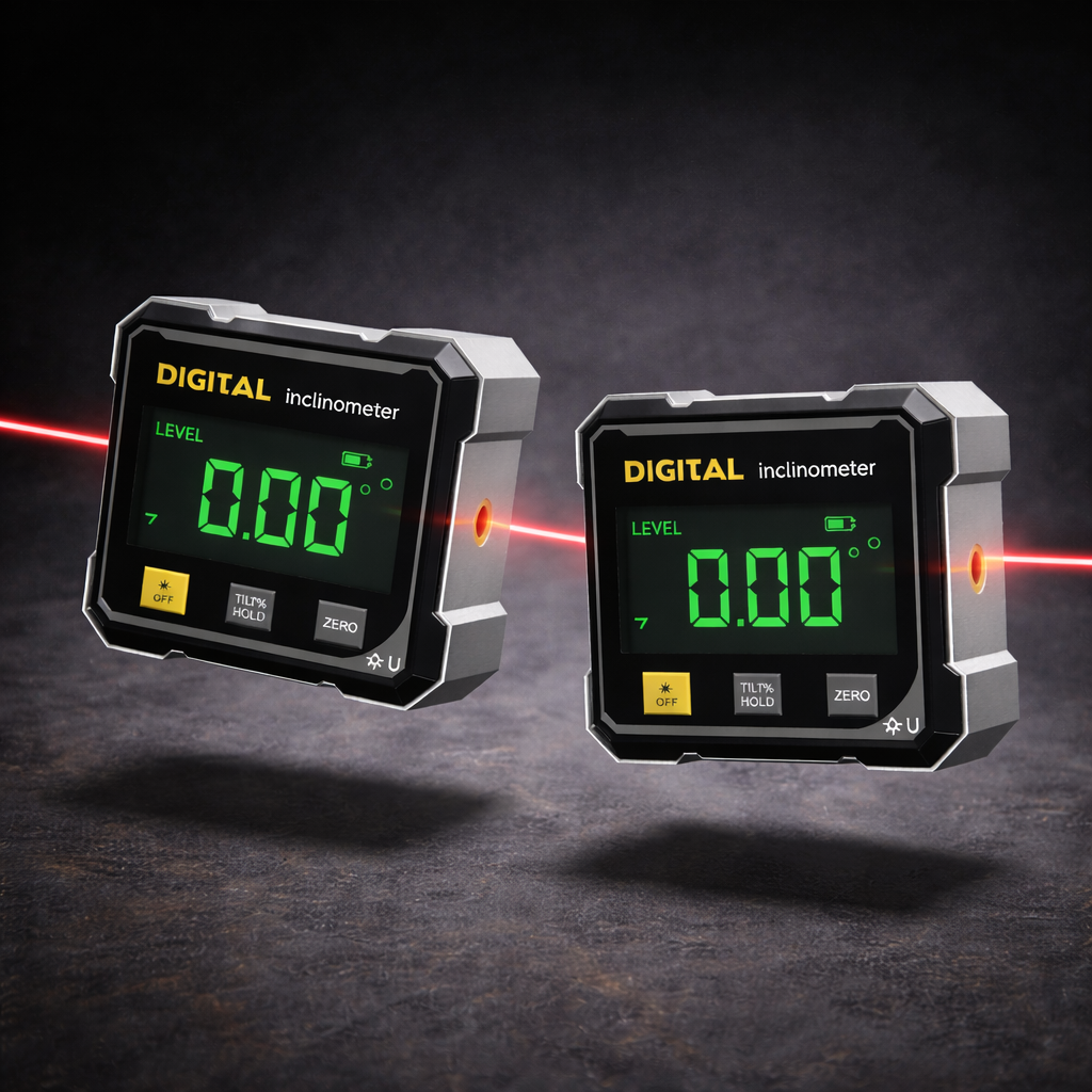 🔥 50% OFF | Digital Angle Finder with Laser Level 📏 ±0.1° Precision Magnetic Level Tool