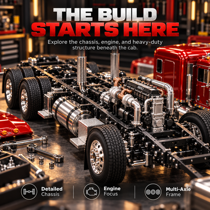 Classic American Semi Truck Model Assembly Kit – product view 5