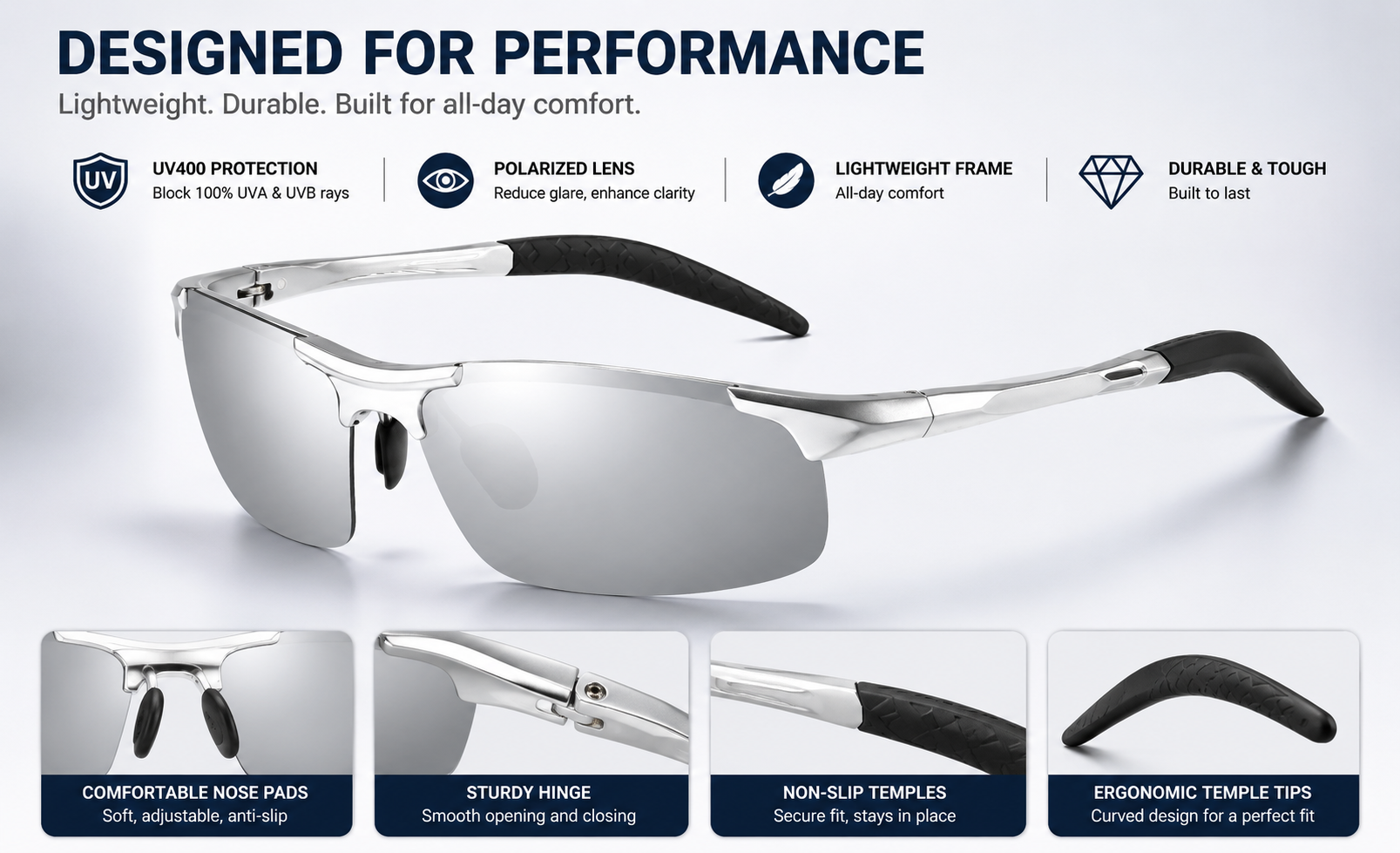 🔥2026 Hot Sale✨New-Photochromic Sunglasses with Anti-glare Polarized Lens