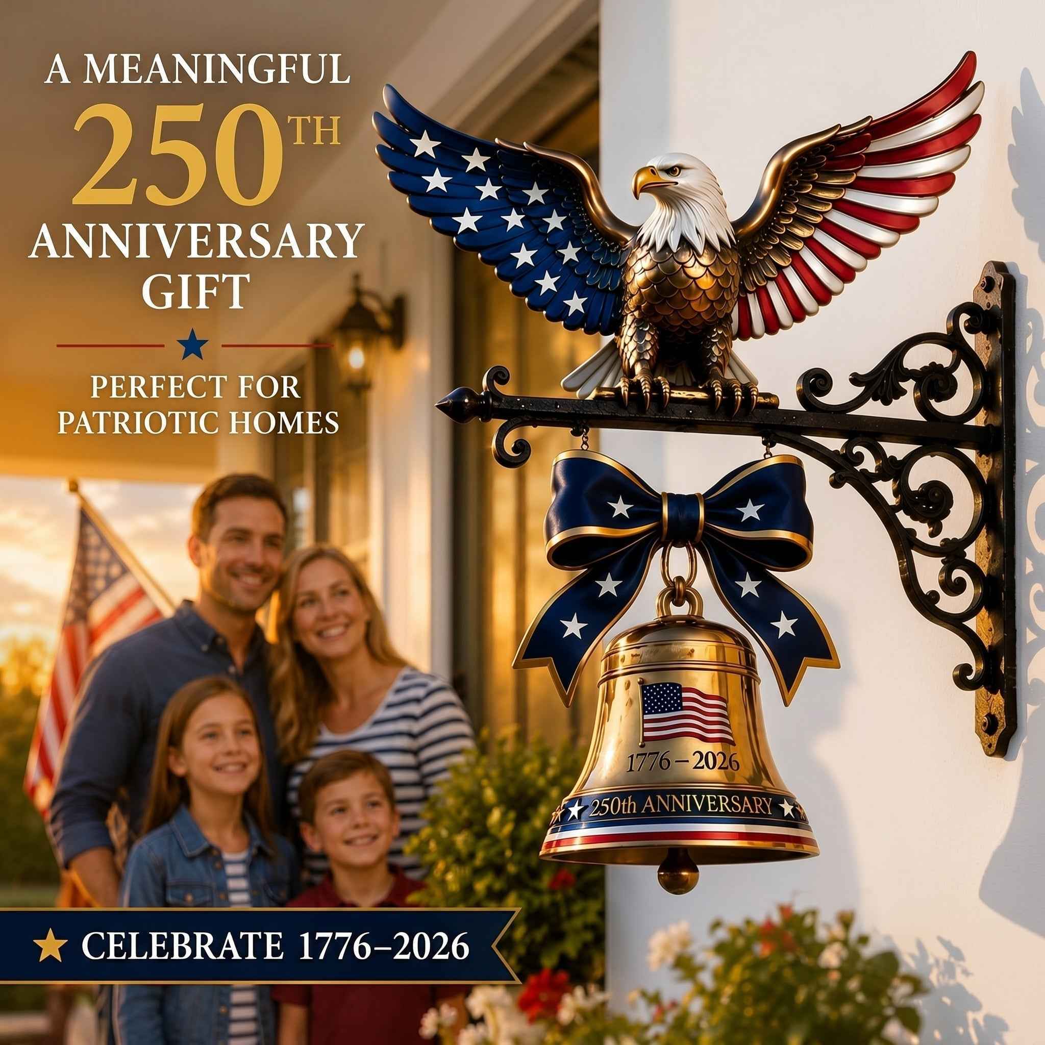 🔔 Ring in the Semiquincentennial: 1776-2026 "Spirit of Liberty" 🦅Eagle Bell