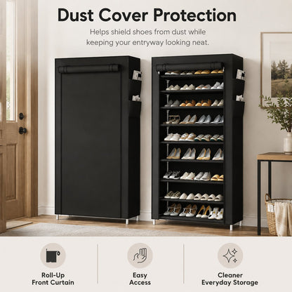 👟Large Capacity Shoe Storage Cabinet | Multi-Level Entryway Shoe Organizer With Dust Cover