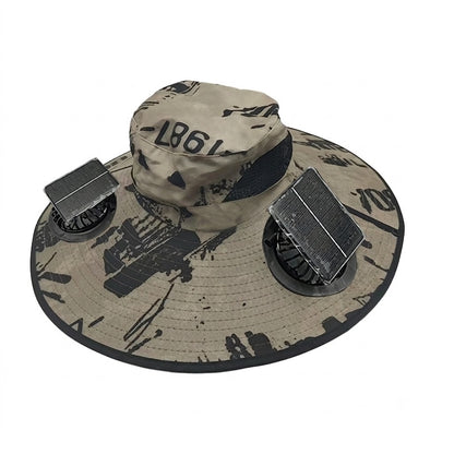 Solar Fan Outdoor Fishing Hat - Sun Protection & Cooling
