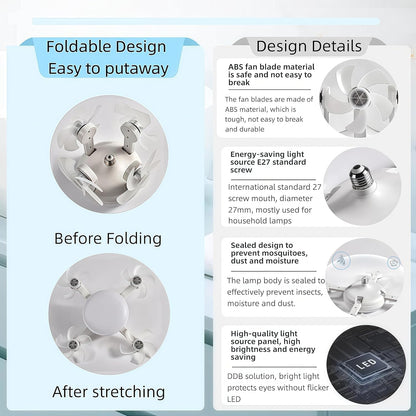 ❄️Stay Cool & Bright💡 2-in-1 Ceiling Fan Light 🏠Perfect for Bedrooms, Kitchens & Garages