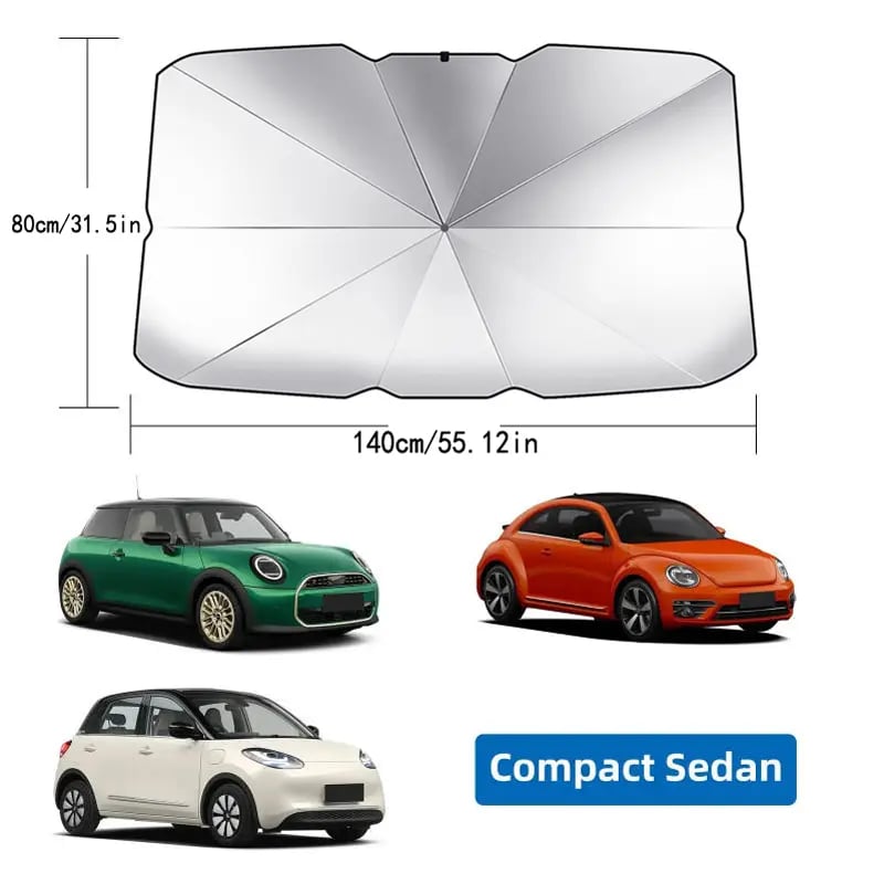 Portable car sunshade, foldable windshield sunshade, car exterior accessories, daily car windshield cooling umbrella