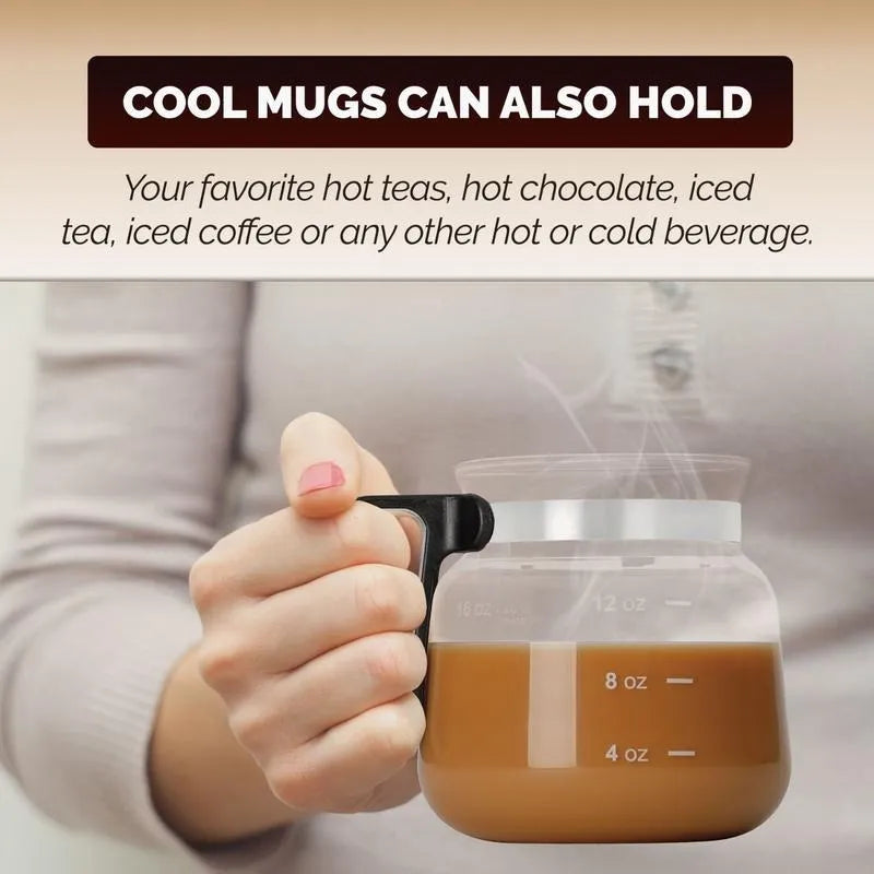 ☕ 16oz Coffee Pot-Shaped Glass Mug – Cute Borosilicate Coffee Cup