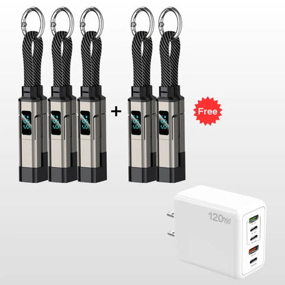 ⏰Limited Time SALE 50% OFF🔥4-in-1 Digital Display Keychain Charging Cable