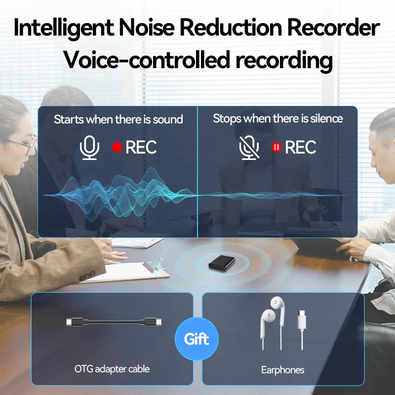 🎙️Mini Magnetic Voice Recorder One-Touch Recording🧲✨