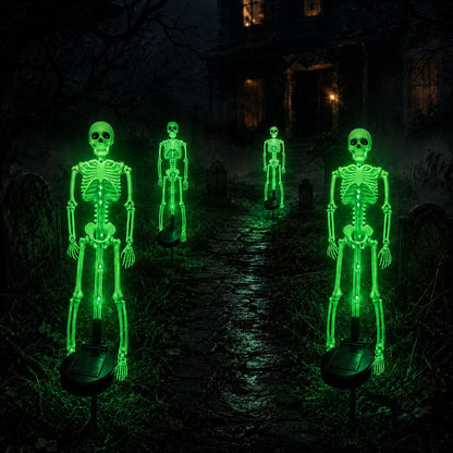 💀 Solar Purple Glow Skeleton Yard Stake