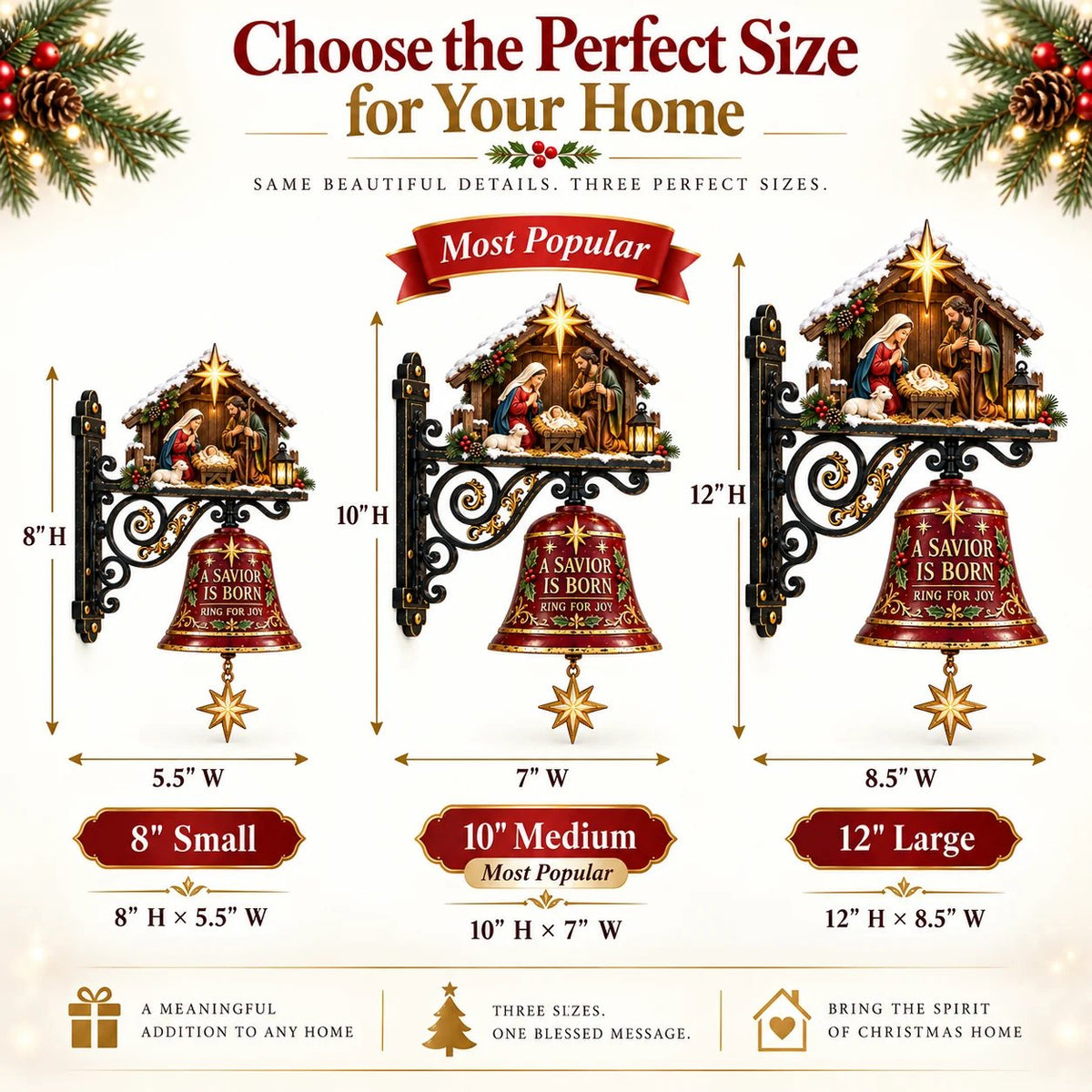 ✨ Jesus Nativity Christmas Door Bell - Welcome Christmas With The Story Of Jesus