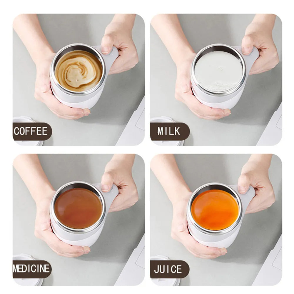 ☕ Self-Stirring Mug – One-Touch Automatic Mixing Cup for Coffee, Protein Shakes & More