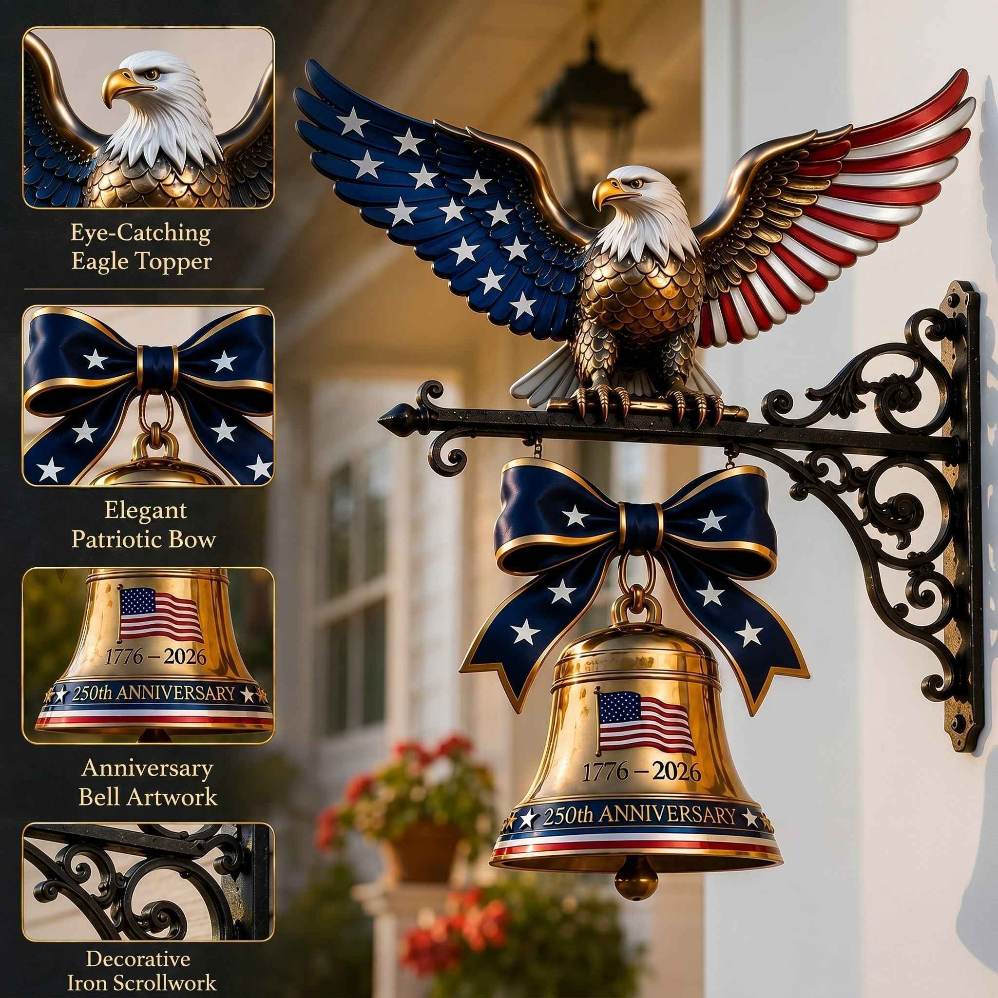 🔔 Ring in the Semiquincentennial: 1776-2026 "Spirit of Liberty" 🦅Eagle Bell