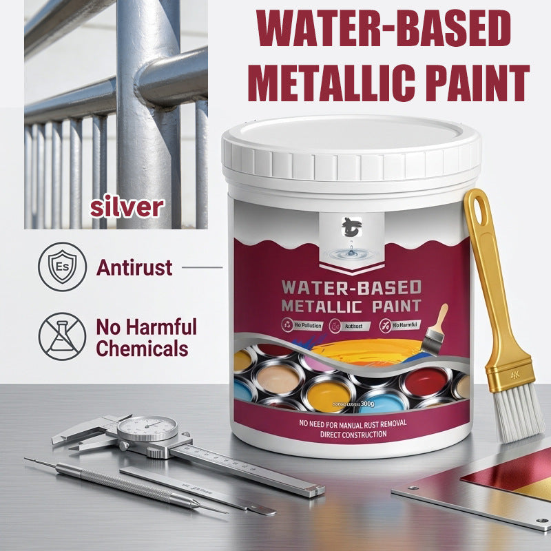 ⏳Time-Limited Special🔨Rust Converter Metallic Paint – One coat stops rust, no sanding, no fumes🛡️